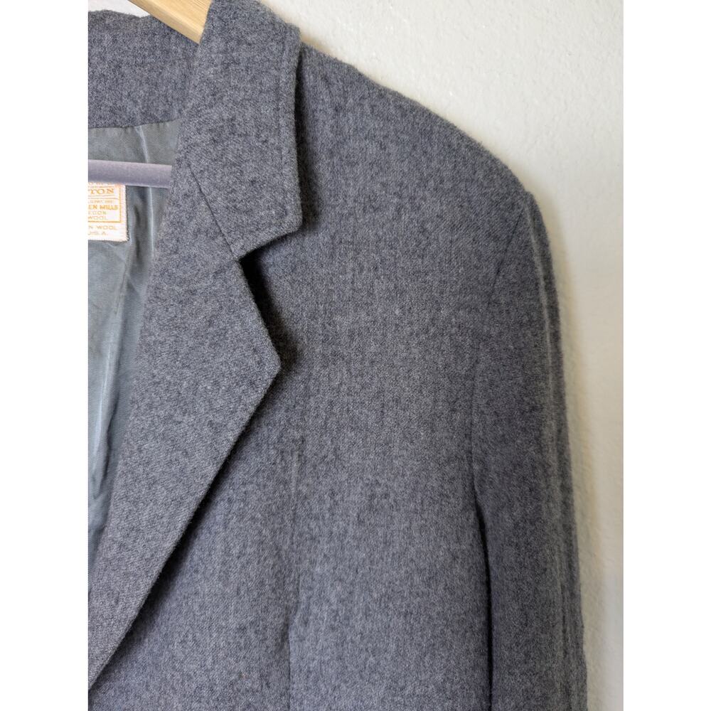 Vtg Pendleton Wool Crop Grey Single Button Lined … - image 5